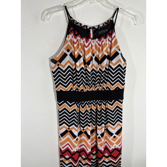 En Focus Womens Sz 8 Knee Length Fit and Flare Black w/red, White Multicolor - Picture 4 of 7